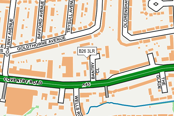 B26 3LR map - OS OpenMap – Local (Ordnance Survey)