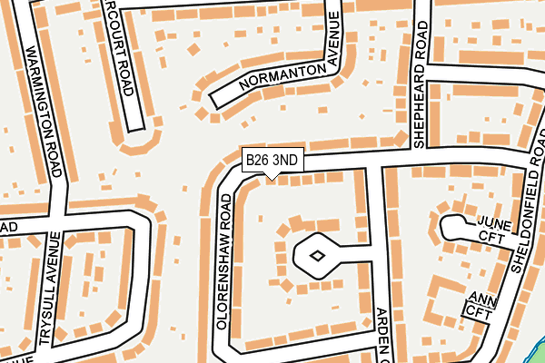 B26 3ND map - OS OpenMap – Local (Ordnance Survey)