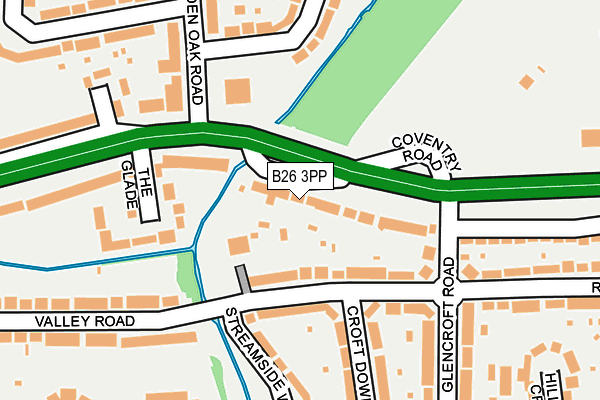 B26 3PP map - OS OpenMap – Local (Ordnance Survey)