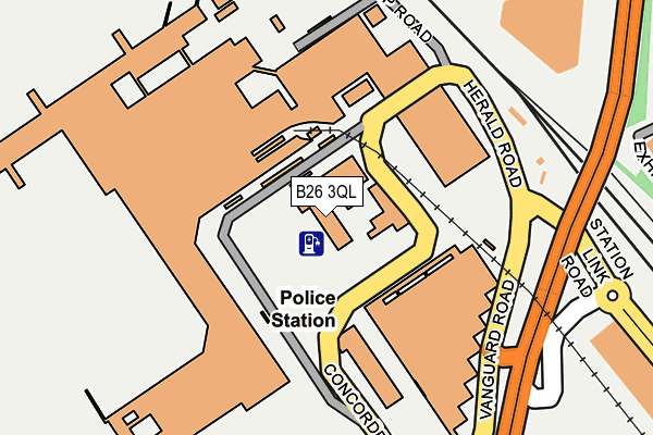 B26 3QL map - OS OpenMap – Local (Ordnance Survey)