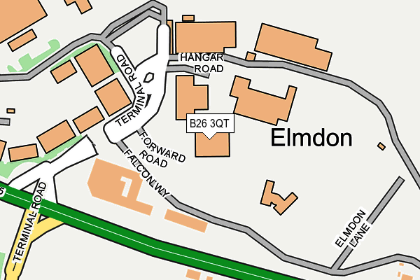 B26 3QT map - OS OpenMap – Local (Ordnance Survey)