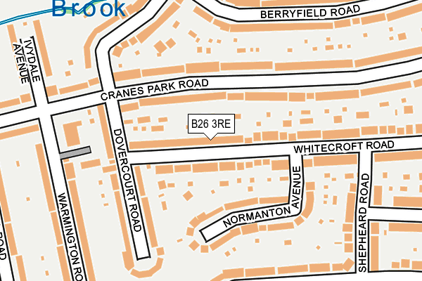 B26 3RE map - OS OpenMap – Local (Ordnance Survey)
