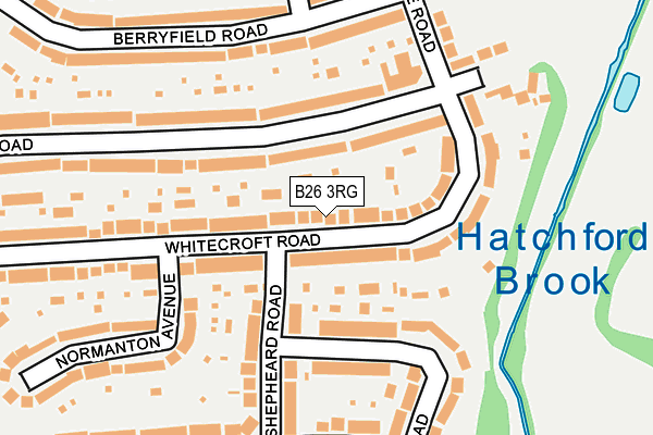 B26 3RG map - OS OpenMap – Local (Ordnance Survey)