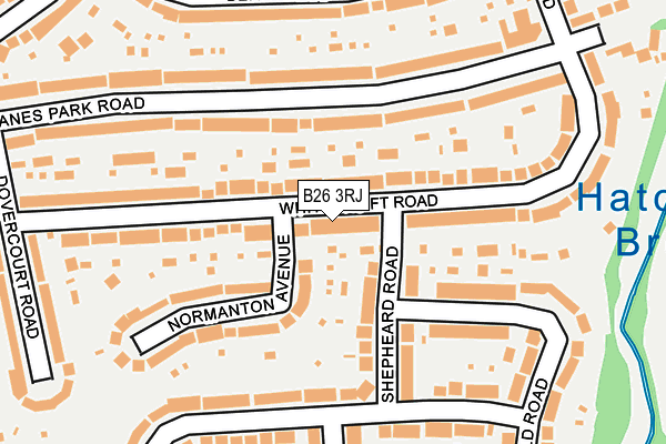 B26 3RJ map - OS OpenMap – Local (Ordnance Survey)