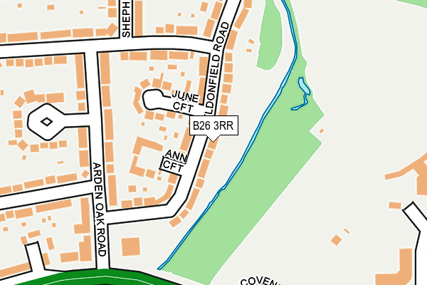 B26 3RR map - OS OpenMap – Local (Ordnance Survey)