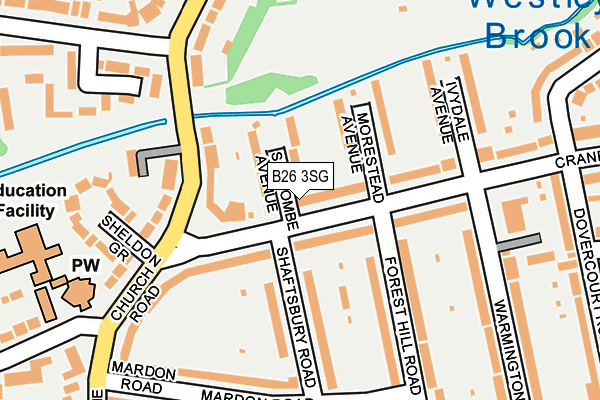 B26 3SG map - OS OpenMap – Local (Ordnance Survey)