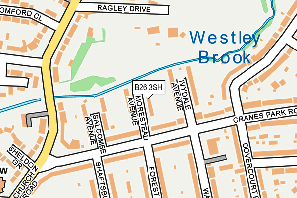 B26 3SH map - OS OpenMap – Local (Ordnance Survey)