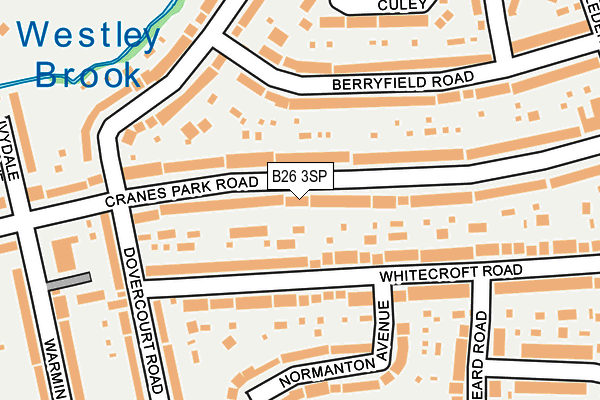 B26 3SP map - OS OpenMap – Local (Ordnance Survey)