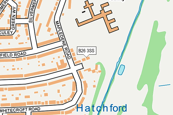 B26 3SS map - OS OpenMap – Local (Ordnance Survey)