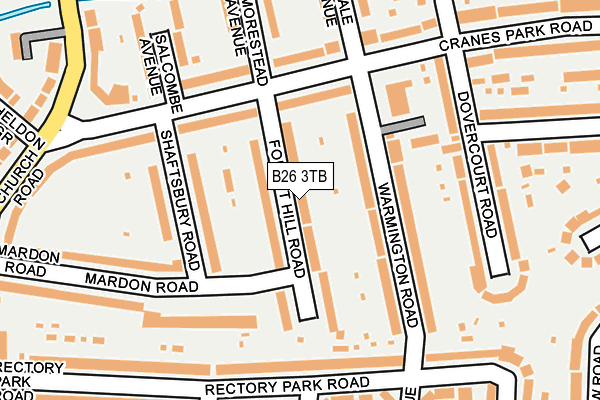 B26 3TB map - OS OpenMap – Local (Ordnance Survey)