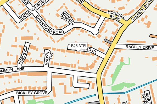 B26 3TR map - OS OpenMap – Local (Ordnance Survey)