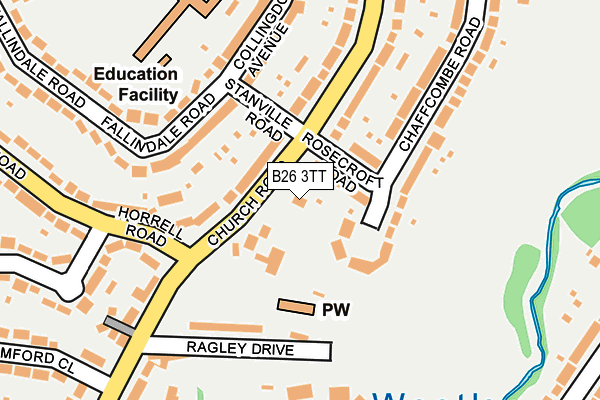 B26 3TT map - OS OpenMap – Local (Ordnance Survey)