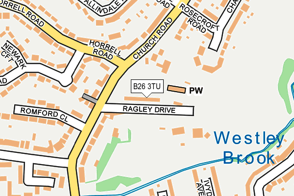 B26 3TU map - OS OpenMap – Local (Ordnance Survey)