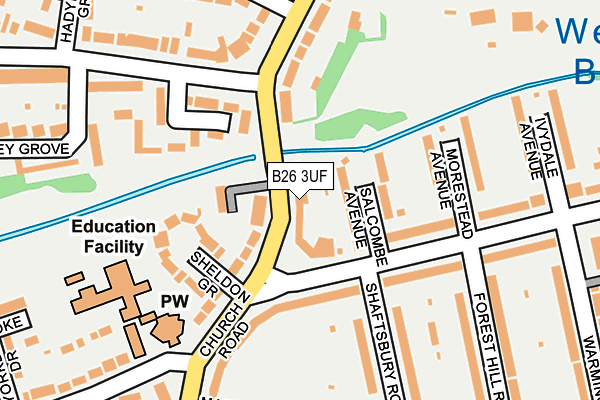 B26 3UF map - OS OpenMap – Local (Ordnance Survey)