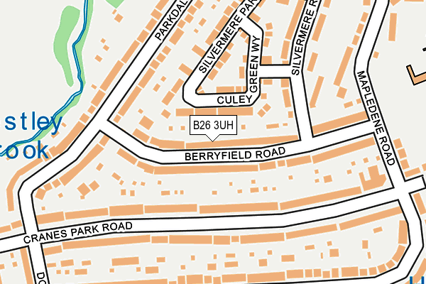 B26 3UH map - OS OpenMap – Local (Ordnance Survey)