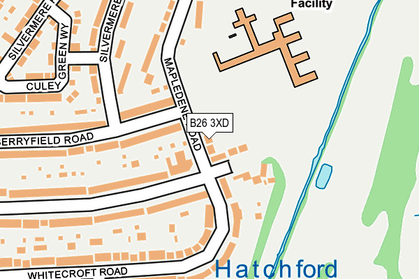 B26 3XD map - OS OpenMap – Local (Ordnance Survey)