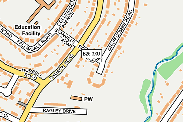 B26 3XU map - OS OpenMap – Local (Ordnance Survey)