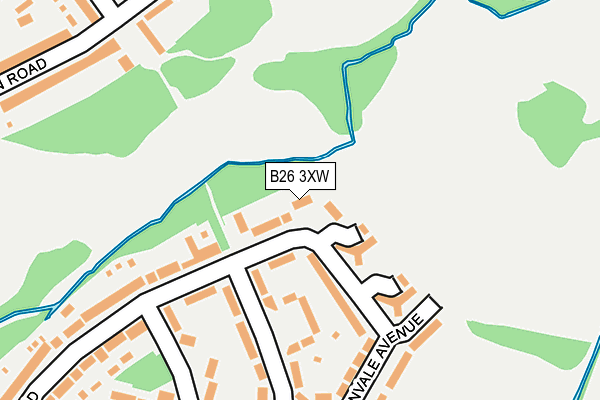 B26 3XW map - OS OpenMap – Local (Ordnance Survey)