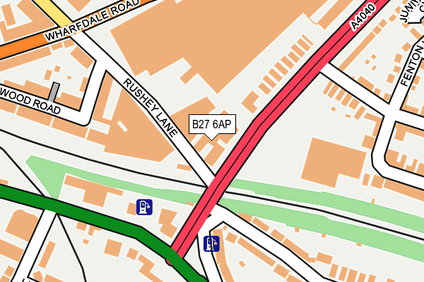 B27 6AP map - OS OpenMap – Local (Ordnance Survey)