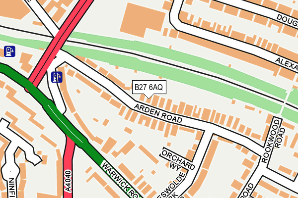 B27 6AQ map - OS OpenMap – Local (Ordnance Survey)