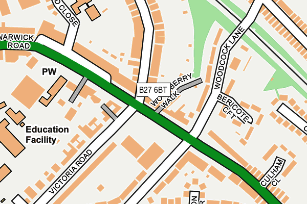 B27 6BT map - OS OpenMap – Local (Ordnance Survey)