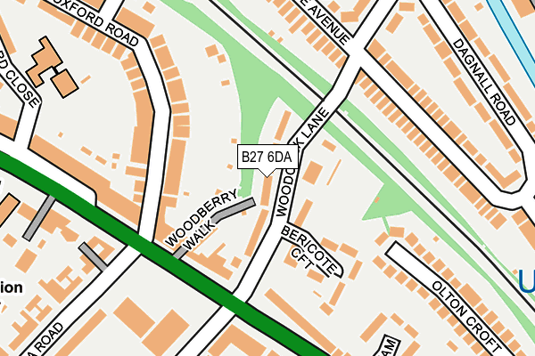 B27 6DA map - OS OpenMap – Local (Ordnance Survey)