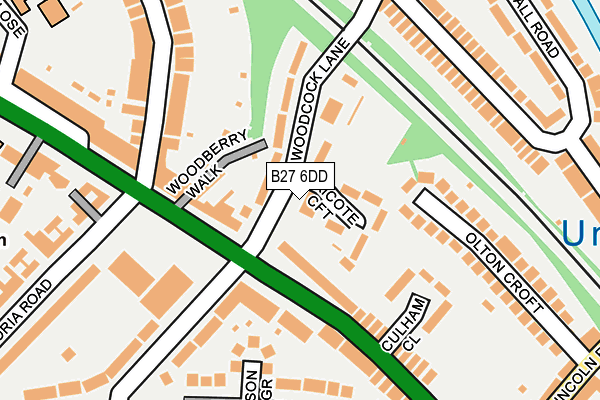 B27 6DD map - OS OpenMap – Local (Ordnance Survey)