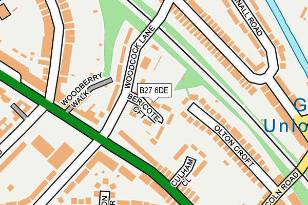 B27 6DE map - OS OpenMap – Local (Ordnance Survey)