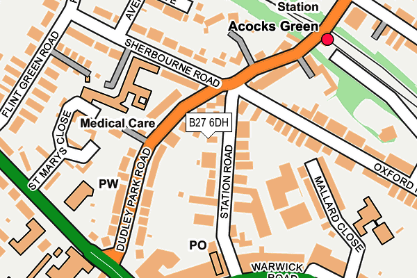 B27 6DH map - OS OpenMap – Local (Ordnance Survey)