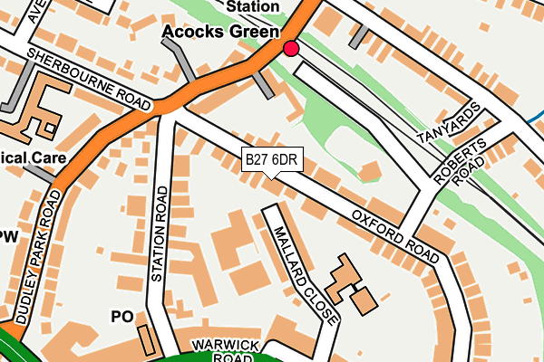 B27 6DR map - OS OpenMap – Local (Ordnance Survey)
