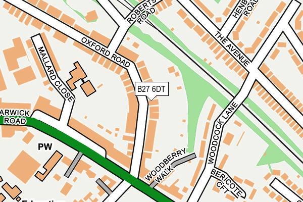 B27 6DT map - OS OpenMap – Local (Ordnance Survey)