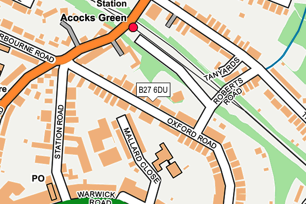 B27 6DU map - OS OpenMap – Local (Ordnance Survey)