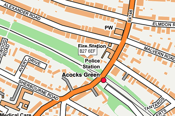 B27 6EF map - OS OpenMap – Local (Ordnance Survey)