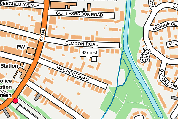 B27 6EJ map - OS OpenMap – Local (Ordnance Survey)