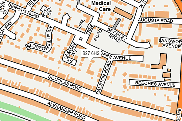 B27 6HS map - OS OpenMap – Local (Ordnance Survey)