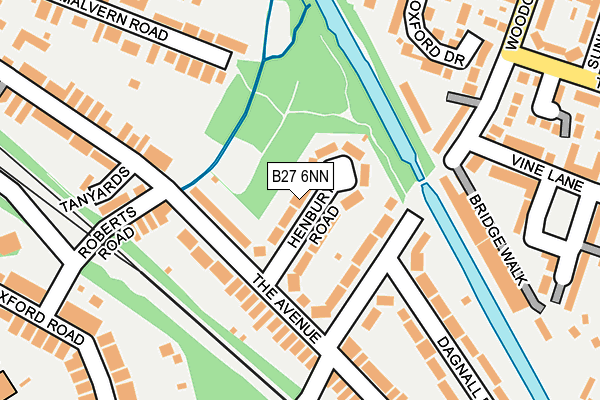 B27 6NN map - OS OpenMap – Local (Ordnance Survey)