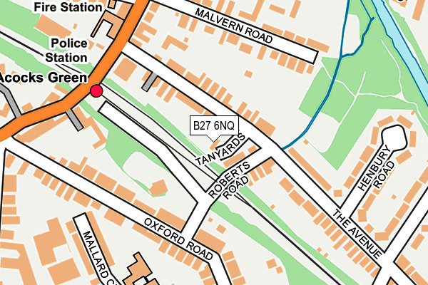 B27 6NQ map - OS OpenMap – Local (Ordnance Survey)