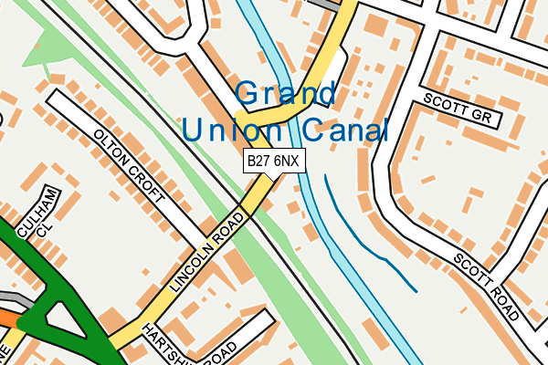 B27 6NX map - OS OpenMap – Local (Ordnance Survey)