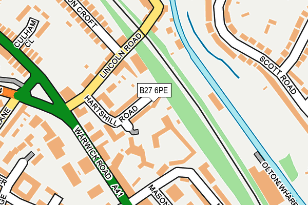 B27 6PE map - OS OpenMap – Local (Ordnance Survey)