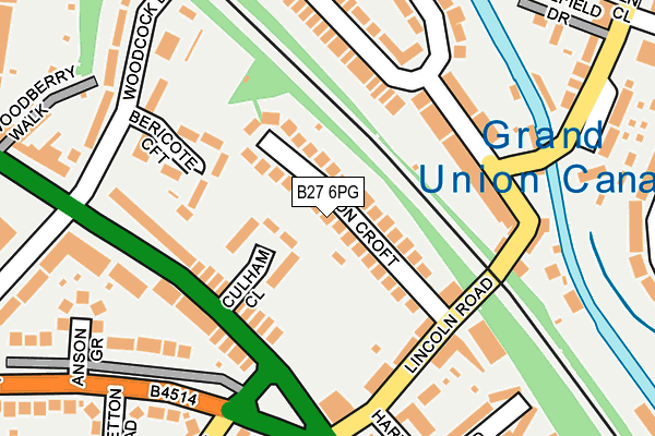 B27 6PG map - OS OpenMap – Local (Ordnance Survey)