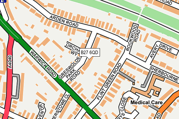 B27 6QD map - OS OpenMap – Local (Ordnance Survey)