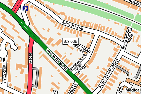 B27 6QE map - OS OpenMap – Local (Ordnance Survey)