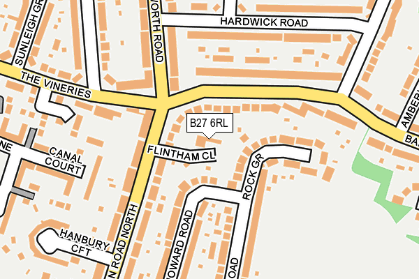 B27 6RL map - OS OpenMap – Local (Ordnance Survey)