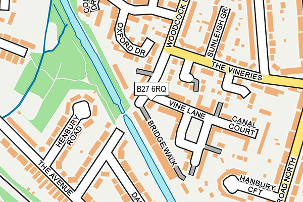 B27 6RQ map - OS OpenMap – Local (Ordnance Survey)