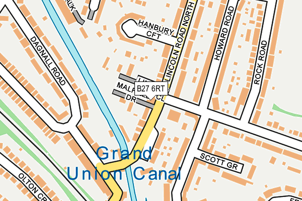 B27 6RT map - OS OpenMap – Local (Ordnance Survey)