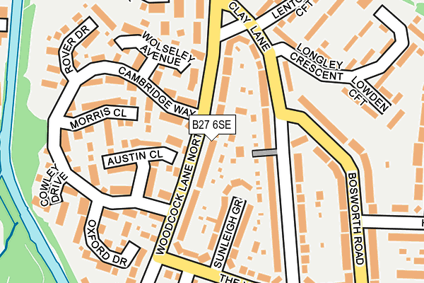 B27 6SE map - OS OpenMap – Local (Ordnance Survey)