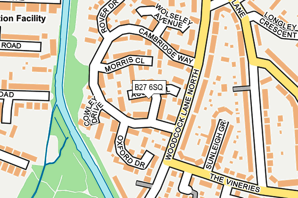 B27 6SQ map - OS OpenMap – Local (Ordnance Survey)