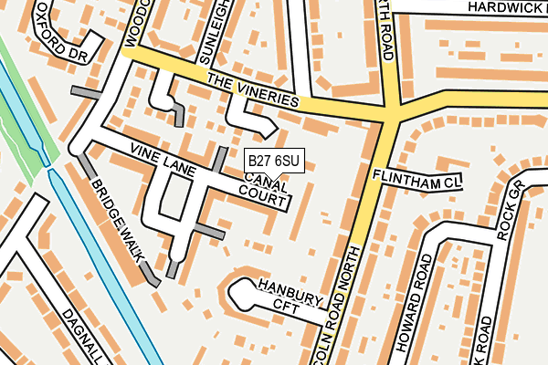 B27 6SU map - OS OpenMap – Local (Ordnance Survey)