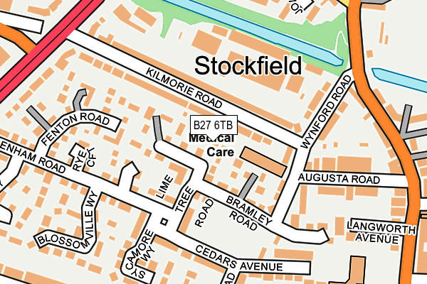 B27 6TB map - OS OpenMap – Local (Ordnance Survey)