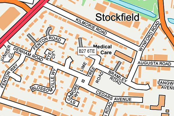 B27 6TE map - OS OpenMap – Local (Ordnance Survey)